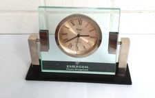 Horloge de Bureau Vintage Emerson Procèss Management Design Verre & Métal Bureau horloge price