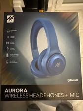 iFrogz Bluetooth Headphones Aurora Noise Isolating On-Ear Controls + Mic- Blue Headphones price