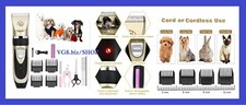 DOG CAT RABBIT PET GROOMING HAIR CLIPPER KIT LOW NOISE USB CORDLESS Hair Clippers price