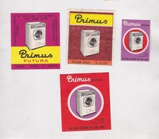 Ancienne étiquette  allumettes Belgique BN136932 Primus Machine à laver Étiquette machine price