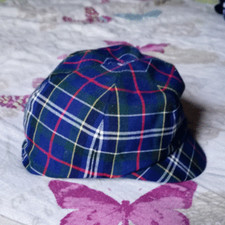 casquette escossaise enfant bébé années 70 vintage bleu marine Bébé chapeau price