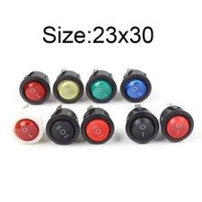 Interrupteurs à bascule ronds 23mm avec ou sans lumière, 2/3 positions, 6A 250V Interrupteurs price