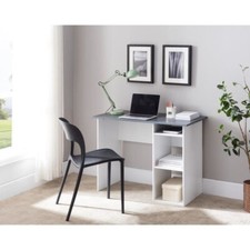 COMPO Bureau droit classique décor gris et blanc - L 101 cm Bureau bureau price