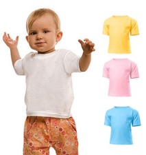 Hanes T-Shirt Bébé En Coton Uni Bleu Rose Gris Jaune Ou Blanc Bébé Shirt price