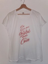 T-shirt blanc on laisse pas bébé dans un coin Dirty Dancing Patrick Swayze XS Bébé Shirt price