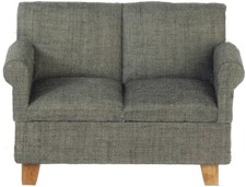 Canapé Loveseat En Tissu Gris 2 Places Mobilier De Salon Moderne 1:12 Loveseat price