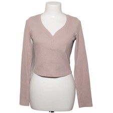 H&M, sweat-shirt, taille : S, beige, coton/polyester, unicolore #mGe Sweat-shirt femme price