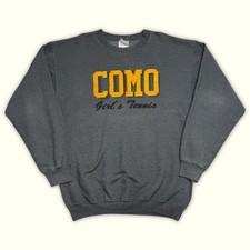 Sweatshirt Femme Port and Company Gris Anthracite/Jaune Coton Neuf Regular Col Sweat-shirt femme price