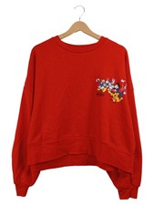 Disney Sweat-shirt Femme Rouge Logo-Print Mickey Mouse (EU 50, INT L) Sweat-shirt femme price