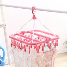 Household 32 Clips Folding Clothes Hanger Dryer Socks Underwear Drying Rack Clothes Drying porte-manteau price