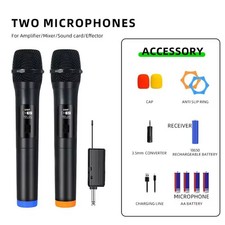 2 Microphones sans Fil et Récepteur Karaoké Karaoke Microphone price