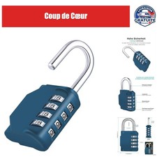 Cadenas à Code 4 Chiffres ZHEGE pour Casier, Vestiaire, Jardin - Vert Foncé Worker Lockers price