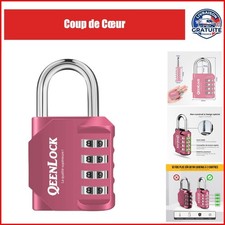 Cadenas à Code 4 Chiffres Rose pour Casier Vestiaire Sport Worker Lockers price