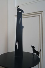 Porte-serviette en papier / rouleau de cuisine en métal, fait main, design unique avec chat, chien Kitchen Towel price