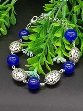 Bracelet Miao argent ethnique bleu cornaline 407 (parfait pour Noël /anniversaire) Ethnic bracelet price