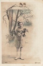CP BONNE ANNEE GARCON MANTEAU GUI HOUX OISEAUX SUR BRANCHE - 40315 Manteau garçon price