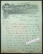 ● LONDON 1898 Mc CAW STEVENSON & ORR colour printers publishers Belfast lettre Printers price