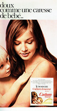 Publicité Advertising  0822  1970   savon Cadum douceur comme une caresse bébé Bébé savon price
