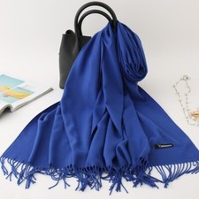 Echarpe bleu roi étole châle scarf femme cachemire laine top qualité Scarf price