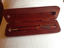 NEW Airgroup Express Wooden Pen Gold Tone Trim With Wooden Case Playpen price