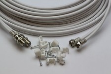 Câble de fusil double satellite blanc 20 m Sky Plus et clips Satellite câble price