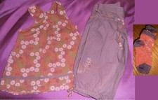 Ensemble tunique, pantacourt et chaussettes taille 4 ans COMPAGNIE DES PETITS Chaussettes ensemble fille price