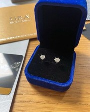Boucles d'oreilles en Diamant Moissanite 2 CT (1 CT x2) Argent 925 Certificat GR Diamant boucles d'oreilles price