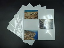 LOT 5 FEUILLES SAFE FOND BLANC POUR CPM 6 CASES RECTO VERSO HORIZONTALES Safe price