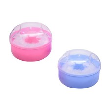 2pcs Fluffy Body Powder Case Talc Powder Puff Container Box pour bébé Bébé Powder price