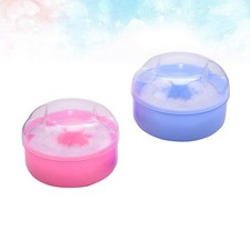 2pcs Fluffy Body Powder Case Talc Powder Puff Container Box pour bébé Bébé Powder price