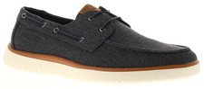 Hush Puppies Chaussures Hommes Damon Boat à Lacets Toile Bleu Marine Pointure UK Boat chaussures homme price
