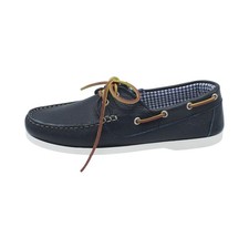 Angela Barba Chaussures Homme En Cuir Souple Mocassins D’Été Boat900 Bleu Boat chaussures homme price