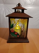 NEW 12" LED LANTERN HOUSE Spring Outdoor Glass Tabletop Hanging Art Family Faith Decorative Lantern price