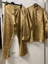 Pyjama homme satiné vert/beige motif cachemire 2 pièces TM vintage Pyjama homme price