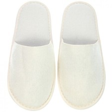 Paire de Chaussons Pantoufles Blancs Invité Hôtel Homme Femme Taille Unique Chaussons price