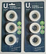 U.tape Pack de 2 Ruban Invisible Facile à Déchirure 3 Rouleaux. Pas besoin de distributeur. Tape Dispenser price
