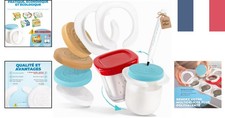 Pack 12 Adaptateurs + Couvercles Hermétiques pour Pots de Yaourt Écologiques Yaourt machines price