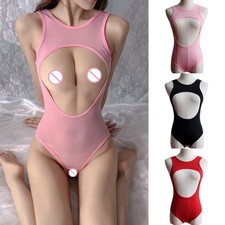 Lingerie femme intérieur été sous vêtement body entrejambe ouvert glace soie Intérieur body price