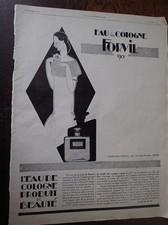 EAU DE COLOGNE FORVIL + ANSART & TEISSEIRE + AU BEBE ROSE pub ILLUSTRATION 1925 Eau de Cologne bébé price