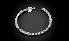 Bracelet argent mailles "Jaseron" - 3 mm x 21 cm - Envoi de France immédiat Argent bracelet price