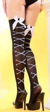 Mi Bas Noir à os Lingerie NEUF SEXY Knee-High chaussettes / Jarretière bas price