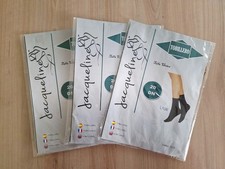 LOT DE 3 PAIRES DE MI-BAS 20 DEN TAILLE UNIQUE COULEUR LYON Knee-High chaussettes / Jarretière bas price