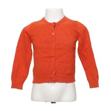 Cardigan, fille, taille : 110, orange, à pois, maille fine #8av Pull, cardigan & maille fille price