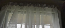 RIDEAU VOILAGE BLANC PETITE FENETRE largeur 1m44 hauteur 74 cm (2 disponibles) Voilage rideau price