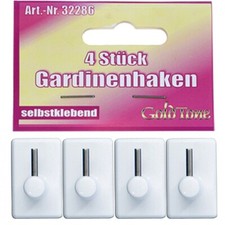 4 X Crochets Fixation Adhésif Support Tringle Rideau Fenêtre Voilage Blanc Voilage rideau price