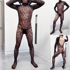 Combinaison homme sexy et mystérieux filet en maille noire pour lingerie Sissy Combinaison homme price
