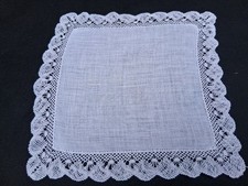 ancien Mouchoir de mariée-dentelle fuseau Mouchoir price
