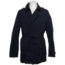 Zara Man, trench-coat, homme, taille : L, bleu, polyester, unicolore #OHs Trench homme price