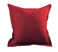 Taie d'oreiller Alicia rouge 65 cm x 65 cm volant plat coton - MCTISSUS - 370091 Taie d'oreiller price