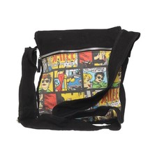 Sac à bandoulière, unisexe (adulte), noir/multicolore, imprimé, 25, 9, 30... Sac bandoulière unisexe price